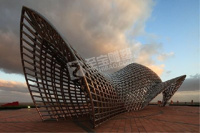 鏡面鏤空創意網不銹鋼雕塑定制